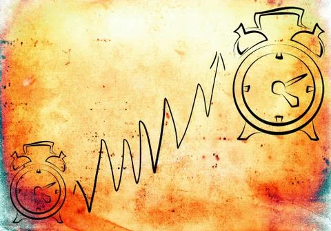 Old clock icon illustration Stock Illustration