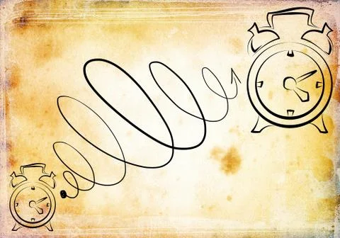 Old clock icon illustration Stock Illustration