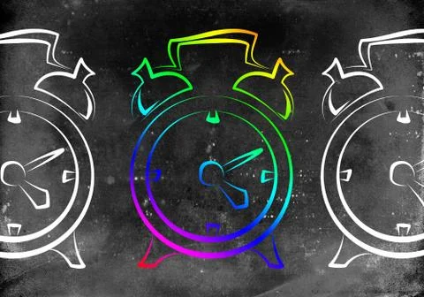 Old clock icon illustration Stock Illustration