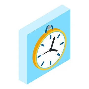 Old clock icon, isometric style Stock Illustration