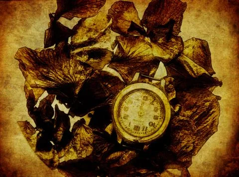 An Old clock Stock Illustration