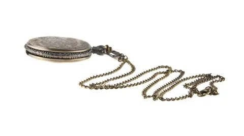 Old clock isolated on white background Stock Photos