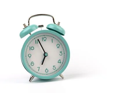 Old clock isolated on white  background with space for text. Concept of time Stock Photos
