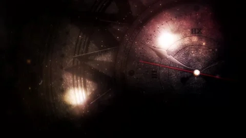 An old clock that measures time backwards. Video stock 246869306