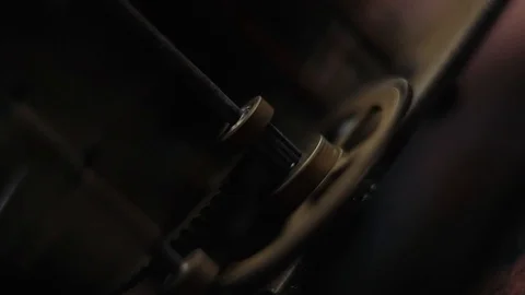 Old clock mechanism Video stock 97873736
