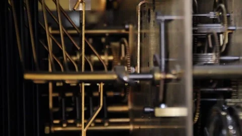 Old Clock Mechanism Stock-Footage 136048904