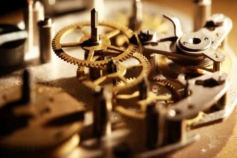 Old Clock Mechanism Stock Photos