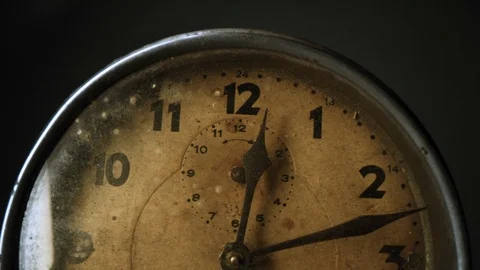 Old Clock With Moving Cogs Showing The Passing of Time Short Life Death Slow Stock Footage 127457515