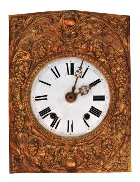 Old clock with roman numbers Stock Photos