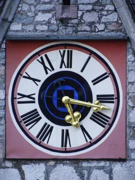 Old clock with roman numerals Stock Photos