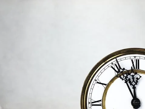 Old clock with roman numerals. Stock Photos