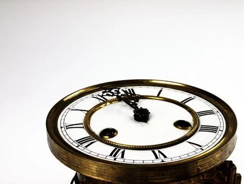 Old clock with roman numerals. Stock Photos