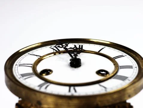 Old clock with roman numerals. Stock Photos