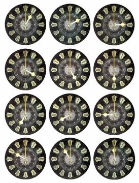 Old clock with roman numerals Stock Photos