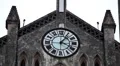 The Old clock of Saint-Joseph Cathedral in Hanoi, Vietnam HD Footage