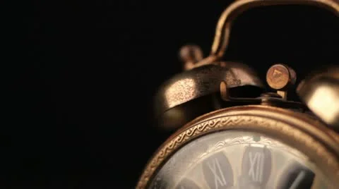 Old clock starts ringing Stock Footage 12882794
