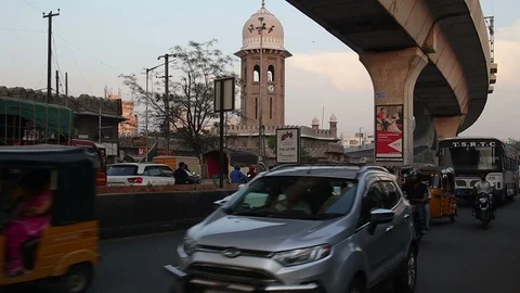 Old Clock Tower in India Stock Footage 106424998