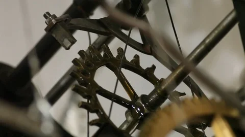 Old clock tower mechanism. Видео 75440271