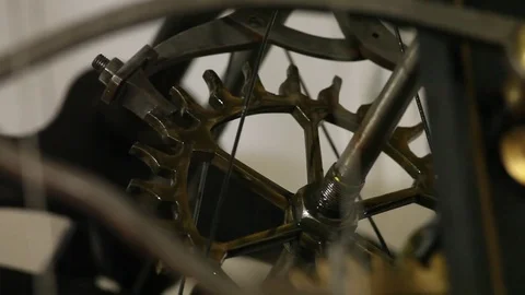 Old clock tower mechanism. Видео 75440283