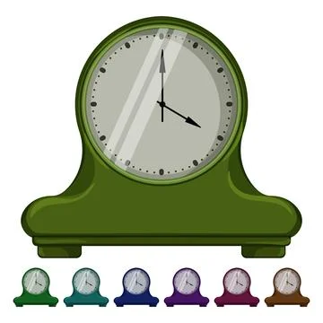 Old clock vintage cartoon vector graphic 스톡 일러스트