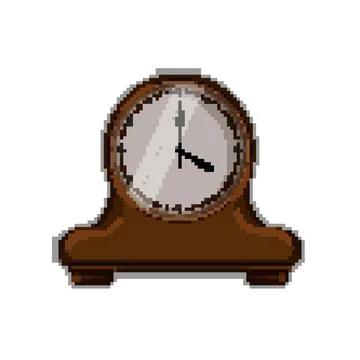 Old clock vintage pixel art vector illustration Stock-Illustration