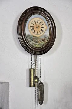 Old clock on the wall Stock Photos