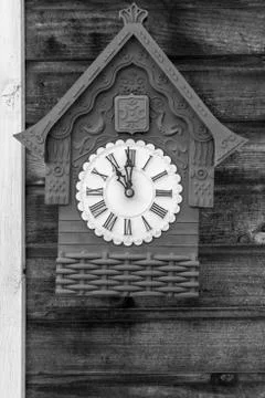 Old clock on the wall. Foto stock