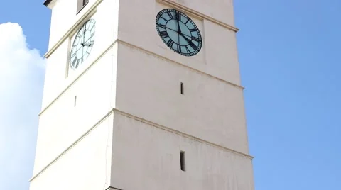 Old Clock Watchtower Stock Footage 46120985