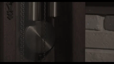 Old Clock Working Close Up Stock Footage 322023417