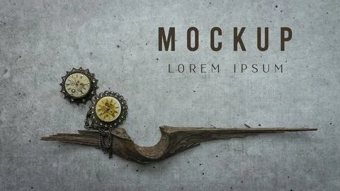 Old clocks Mockup Illustrazione stock