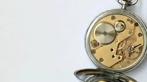 Old clockwork of a pocket watch Video stock 22306510