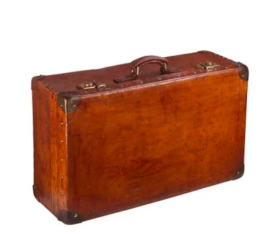 Old closed suitcase 스톡 사진