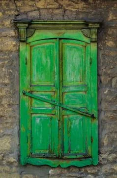 Old closed window Stock Photos