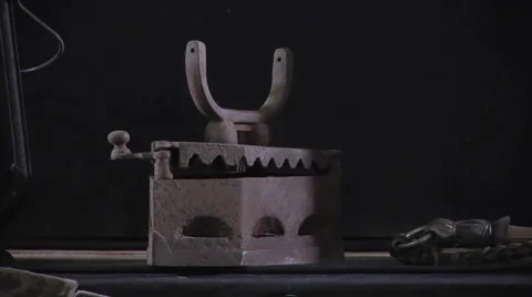 Old Clothes Iron 스톡 동영상 56713816