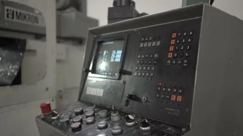 Old CNC machine. Flat 4K Stock Footage 148720235