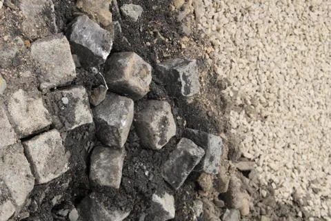 Old cobble stone - background Stock Photos