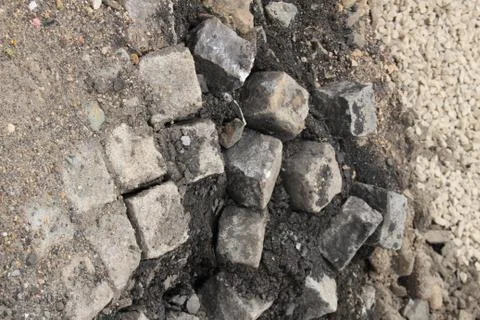 Old cobble stone - background Stock Photos