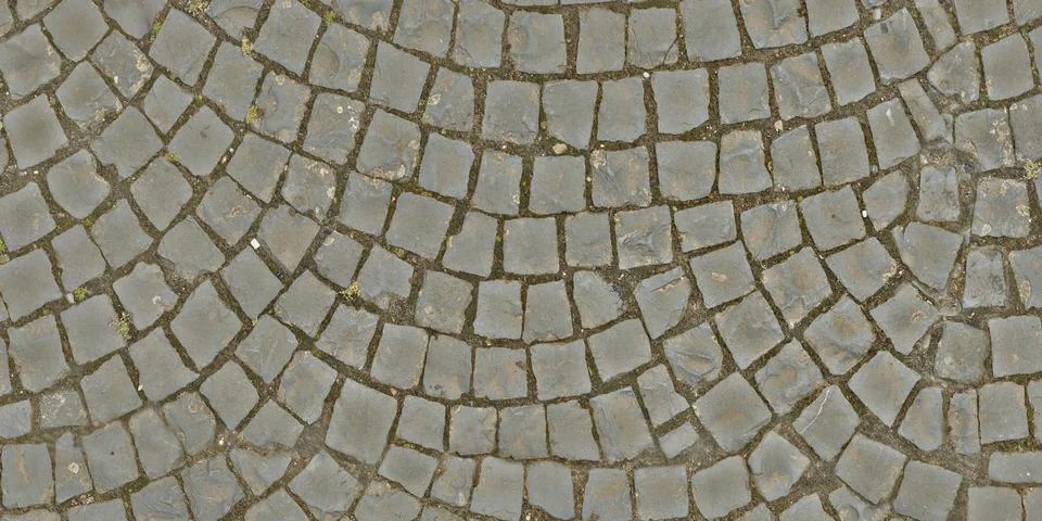 Old Cobblestone Pavement With Arch Pattern Texture Stock Photos