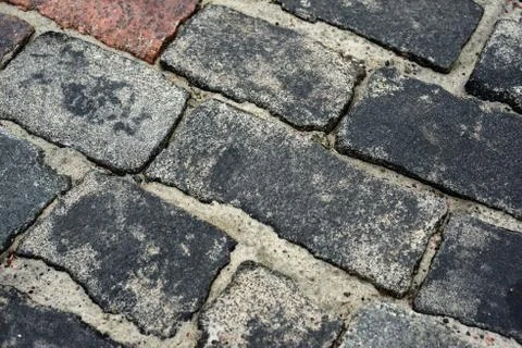 Old cobblestone road for background or texture Stock Photos