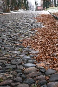 Old Cobblestone Road Stock-Fotos