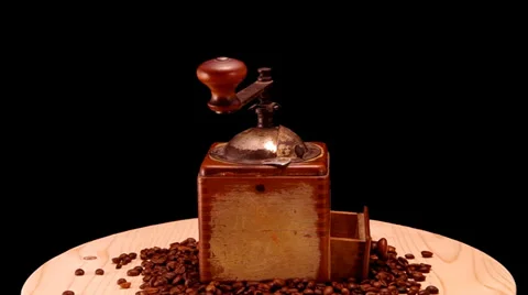 Old coffee grinder Stock Footage 34850090