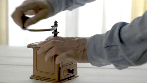 Old coffee grinder Stock Footage 77558645
