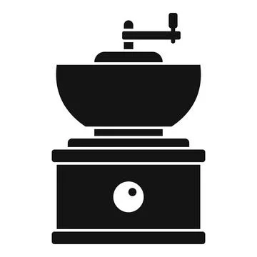 Old coffee grinder icon, simple style Stock Illustration