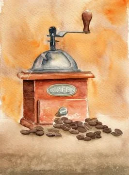 The old coffee-grinder Stock Illustration