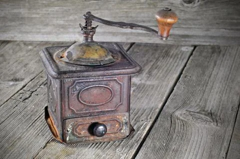 Old coffee grinder Foto stock