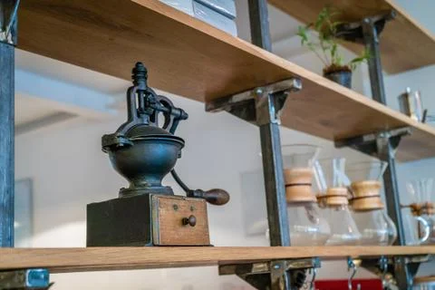 Old coffee grinder Foto stock