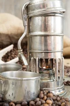 Old coffee pot Stock Photos