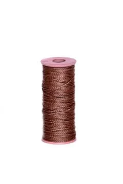 Old coil thread on a white background Stock Photos