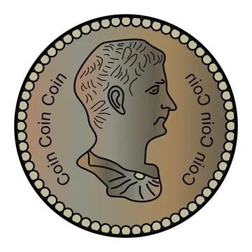 Old Coin Illustration