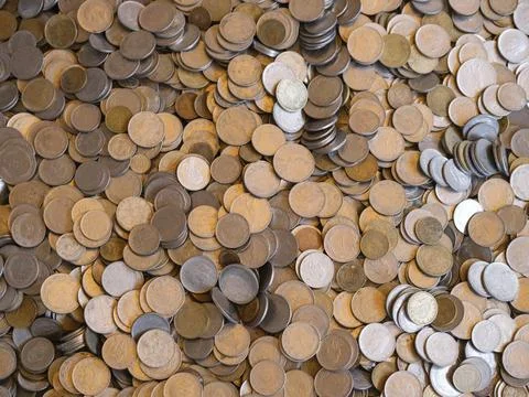 Old coins background Stock Photos